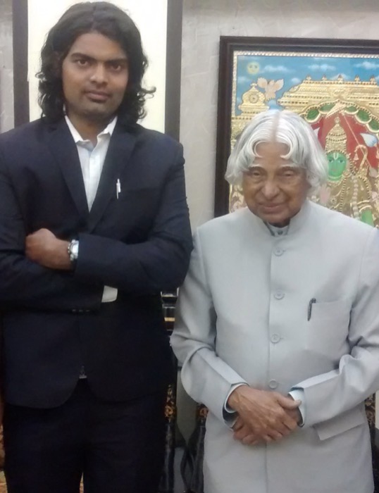 Raghunandan Vadla with Dr. A. P. J. Abdul Kalam